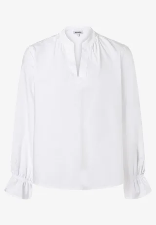 MORE & MORE - Baumwoll/Stretch Bluse weiß - Gr. - 36