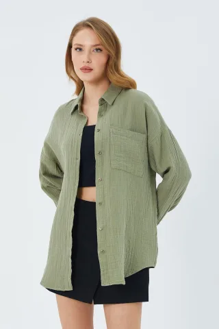 Oversize-Shirt mit Taschendetail