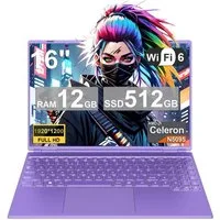 bvate Laptop 12GB 512GB 1TB SSD Espansione Notebook 16 Pollici N5095 Notebook (40,64 cm/16 Zoll, N5095, N5095, 12 GB, 512 GB SSD, 180° Scharnierdesign Notebook/Deutsche Tastaturaufkleber/Gaming Laptop)