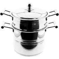 Sunay Kochtopf Sunay Couscous Pot aus Edelstahl Kochtopf mit Siebeinsatz