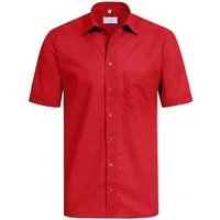 GREIFF Kurzarmhemd Greiff Corporate Hemd BASIC Herren OEKO TEX® Rot