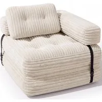 Blishom 1,5-Sitzer 2-in-1 Schlafsofa aus Cord, faltbar, 170 x 85 x 20 cm, Klappmatratzen eignen sich für kleine Wohnungen und Schlafzimmer