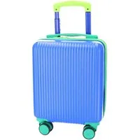 TheTrueC Koffer TheTrueC Kinder Koffer Underseat Dino blau, 2 Rollen Rollen