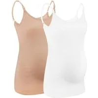 M.M.C. Stilltop Stillmode Tanktop 2er Set Umstandsmode (2-tlg) Stillunterhemd