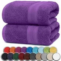 NatureMark Badetuch 2er-Set Frottier Badetücher 100x150cm, 100% Baumwolle (2-St), Premium Qualität, BADETUCH, Bade-Handtuch, 100x150cm