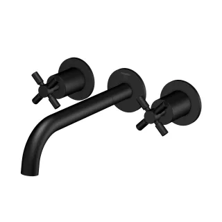 Steinberg Serie 250 3-Loch Waschtischwandarmatur 245mm Auslauflänge, matt black, 2501916S 2501916S