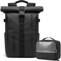 NEOLYMP Rucksack Wasserdichter Rolltop Backpack, Laptopfach, Wet Case & Rückenzugriff, Reiserucksack Herren & Damen flexibel erweiterbar - Sportrucksack
