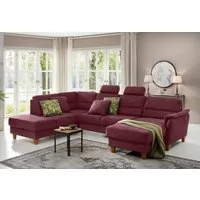 Home affaire Wohnlandschaft Palmera U-Form, B: 308 cm, große Stoff + Leder Auswahl, mit Schlaffunktion, optional Bettkasten, Federkern, XXL-Wohnlandschaft