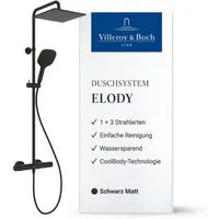 Villeroy & Boch Duschsystem Elody, Wasser- & Energiesparend, CoolBody-Technologie, Einfache Reinigung