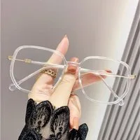 PACIEA Lesebrille Damen Blaulichtfilter Glitzerrand Oversized Anti-Müdigkeit