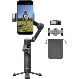 DJI Osmo Mobile 8 Smartphone Gimbal Stabilizer 3-Axis Built-In Tracking Audio Light 10H Battery Extension Rod Tripod Vlo