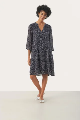 Kleid Gerade Passform navy
