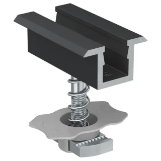 Fischer Mittelklemme vormontiert PM C 28-34 Aluminium schwarz - 561722