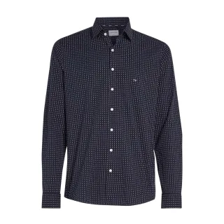 Calvin Klein - Hemd für Herren, Popelin, Schmal, Langärmlig (Blau)