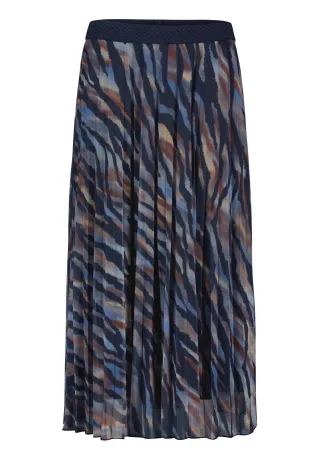 Betty Barclay - Plisseerock Blau/Braun - Gr. - 36