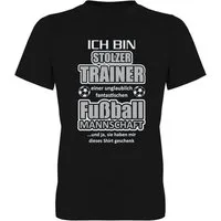 G-graphics T-Shirt Ich bin stolzer Trainer einer fantastischen Fußball-Mannschaft Herren T-Shirt mit Statement / Spruch / Motiv als Frontprint