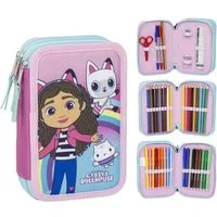 Cerda Federmäppchen Gabby’s Dollhouse Mäppchen Federtasche mit Zubehör Schule & Freizeit