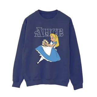 Disney - "Alice In Wonderland Flowers" Sweatshirt für Damen (Marineblau)