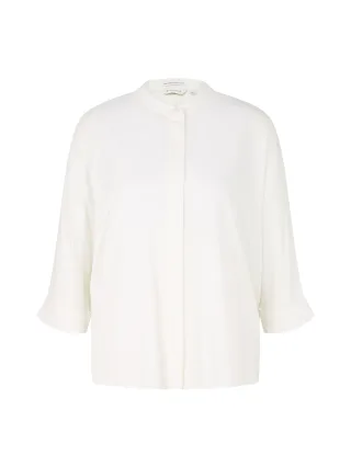 Tom Tailor - Loose Fit Bluse whisper white - Gr. - 42