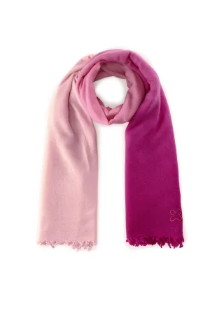 Premium Schal aus weicher Woll-Kaschmir-Mischung mit Batik-Färbung pink - Gr. - one size