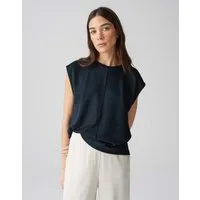 OPUS Kurzarmshirt SLUMMI Regular mit feiner Rippstruktur