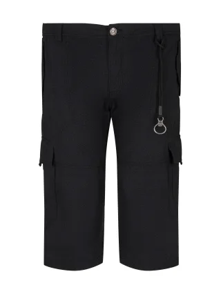 Tom Tailor - Plus Size - Max Regular Overknee Shorts black anthra minimal - Gr. - 48