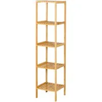 Floordirekt Standregal aus Bambus Lowa, Kreativen Anordnung Ihrer Wohnaccessoires, Verfügbar in 3 Größen