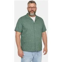 Men Plus Kurzarmhemd Hemd Halbarm Allovermuster Cubakragen Cuba Fit