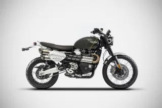 Sport Auspuff ZARD Edelstahl Carbon Triumph Scrambler XC/XE 1200 Bj. 2021-2023 Typ:DS04 EURO5 +ABE