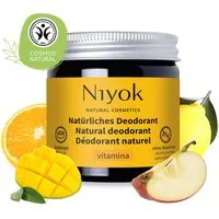 Niyok Deo-Creme 2-in-1 anti-transpirant, Schutz vor Geruch & Schweiß, ohne Alluminium, Vitamina, Deodorant Creme Unisex, Feste Deo Creme, vegan