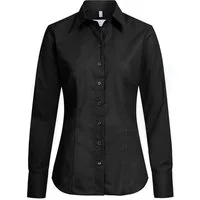 GREIFF Langarmbluse Greiff Corporate Bluse Damen BASIC Regular-Fit Schwarz