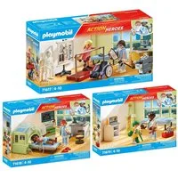 Playmobil® 71617-18-19 3er-Set Orthopädie + MRT + Kinderarzt Konstruktions-Spielset