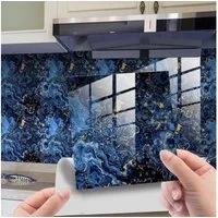COOL-i ® Fliesenaufkleber Klebefliesen 10 Stück -15cm x 15cm, 3D Fliesenaufkleber (Marmor Optik), PVC Wasserfest,Selbstklebend,Hitzebeständig,Starke Klebefähigkeit