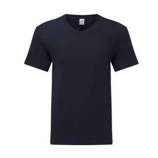 Fruit of the Loom - "Iconic" T-Shirt V-Ausschnitt für Herren/Damen Unisex (Marineblau)