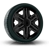 NRM Radkappe ACTION 15 Zoll in Schwarz, 15 in Zoll, (4-St) Radzierblenden für Stahlfelgen Radkappen Satz 4er Set 15"