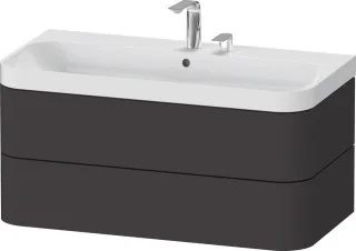 Duravit Happy D.2 Plus c-shaped Set wandhängend Graphit Supermatt 975x490x480 mm - HP4348E8080 HP4348E8080