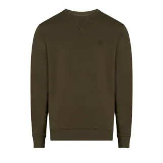 Lyle & Scott - Ton In Ton Gehaltener, Grüner Pullover Mit Rundhalsausschnitt In Form Eines Adlers