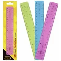 Idena Lineal Flexibles Lineal 20cm - Bruchsicher & Biegsam - sortiert