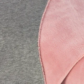 Alpenfleece "Bicolor", grau-melange/rosa