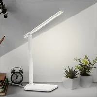 LQWELL Schreibtischlampe Schreibtischlampe LED, LED wechselbar, 3 Farbtemperaturmodi und 9 Helligkeitsstufen, Flimmerfreie Augenschutz, Touch-Steuerung, Speicherfunktion