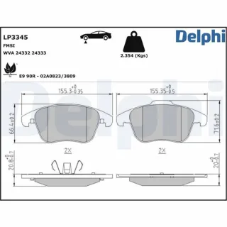 Delphi Bremsbel?ge vorne MG Mg 1,5