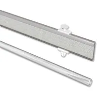 INTERDECO Paneelwagen Easyslide, Schiebegardinen, Gardinenschienen, (1 Stück, Silbergrau), kürzbar