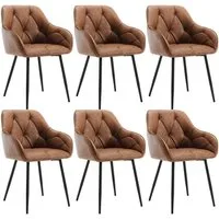Woltu 4-Fußstuhl (Set, 6 St), Esszimmerstühle ergonomischer aus Kunstleder