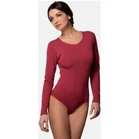 Evoni Body für Damen Langarm Blusenbody mit Rundhals