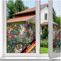d-c-fix Fensterfolie selbstklebende Sichtschutzfolie Tulia Deko Folie für Fenster, Glatt, Buntglasfolie - Zuschneidbar & rückstandslos entfernbar
