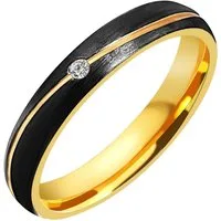Adelia´s Fingerring Damen Ring aus Edelstahl mit Strass Steinchen
