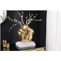 riess-ambiente Dekovase LIQUID 30cm gold · Blumenvase aus Metall für Wohnzimmer & Schlafzimmer (Einzelartikel, 1 St), Tischdeko · handmade · Hammerschlag Design · Accessoire