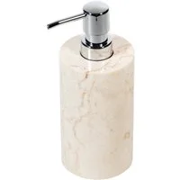 wohnfreuden Seifenspender Marmor Naturstein Seifenspender 15 cm creme rund, 1238
