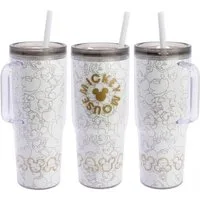Disney Coffee-to-go-Becher Disney Mickey Maus XL Iso Kaffeebecher Thermobecher To-Go 860 ml, 1-tlg., Kusnstsoff