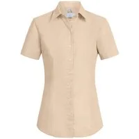 GREIFF Kurzarmbluse Greiff Corporate Bluse Damen BASIC Regular-Fit Beige